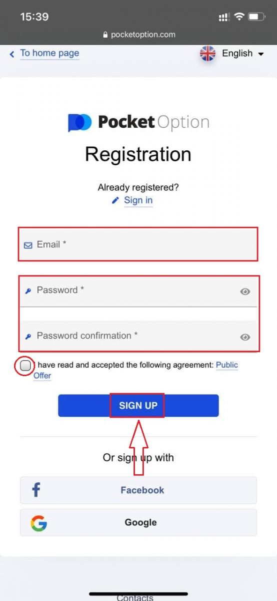 Hvordan åpne konto og sette inn penger på Pocket Option Hvordan åpne konto og sette inn penger på Pocket Option